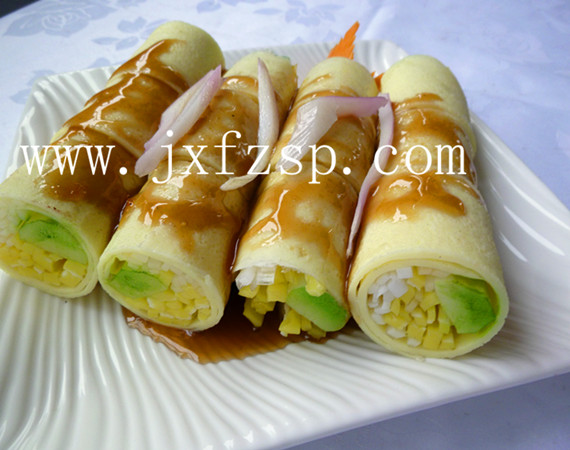 泰国菜模：芝士春卷食品模型，具有泰国菜特有的风味淋汁，好吃又