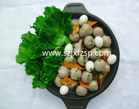 <b>食品模型：肉丸火锅食品模型材料丰富色彩新鲜</b>