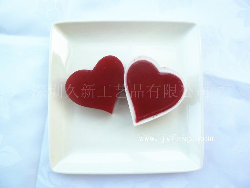 仿真蛋糕食品模型：爱心蛋糕食品模型