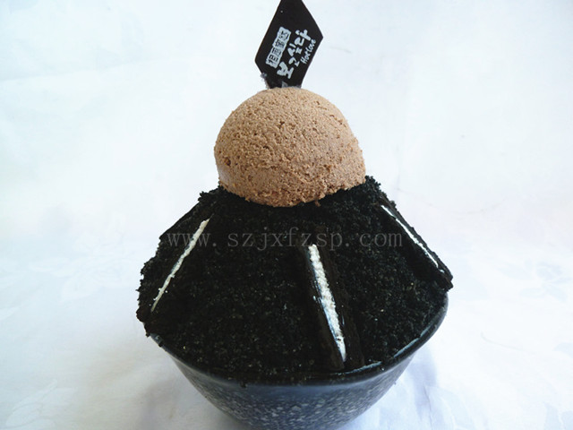 <b>仿真食品模型 韩式黑芝麻雪冰</b>