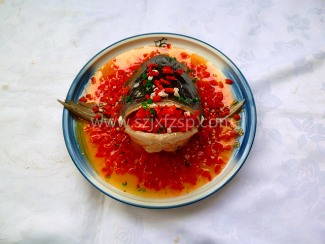 食物仿真 火焰剁椒鱼头
