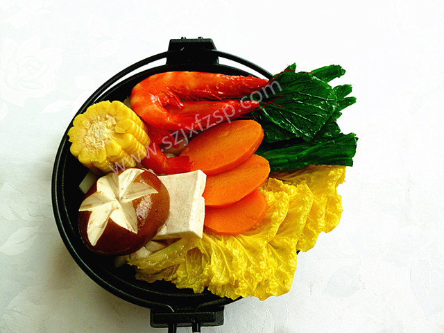 <b>仿真火锅食物模型 鲜虾火锅模型</b>