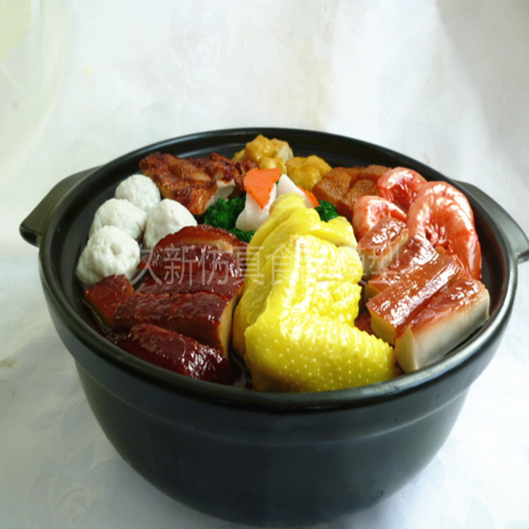 仿真火锅食物模型 鸡煲火锅模型