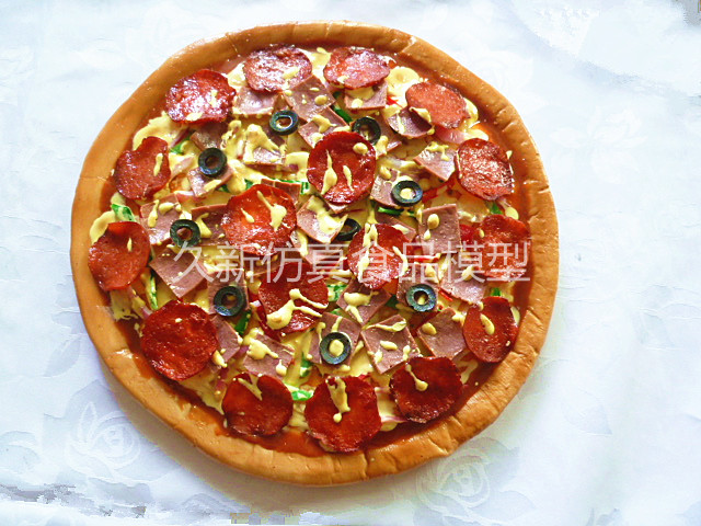 假菜 16寸香肠火腿披萨模型