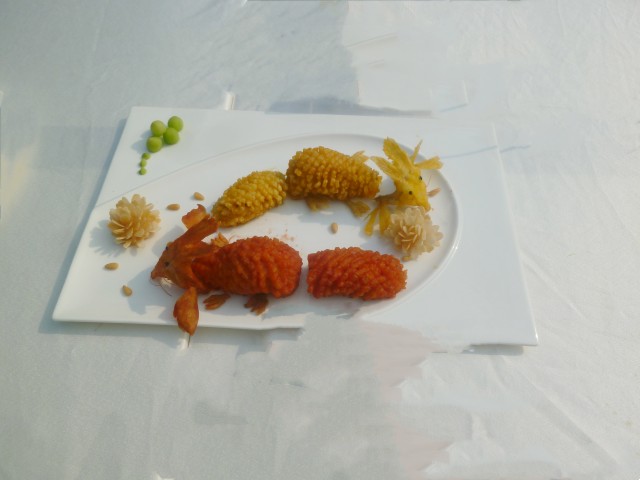 假菜 松鼠鱼戏葡萄食物模型