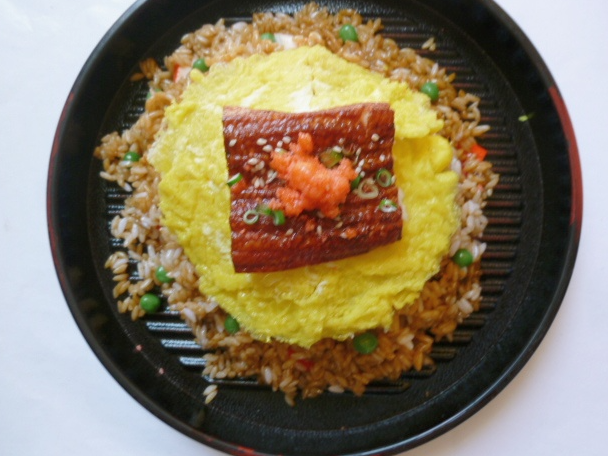 仿真食物 鳗鱼饭假菜模型