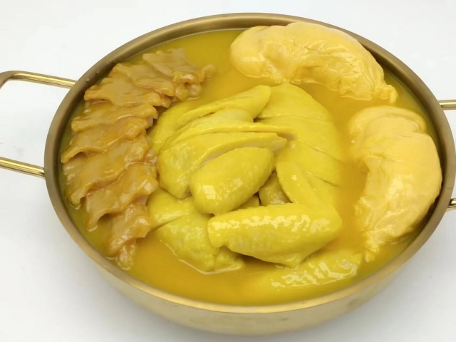 <b>样品菜 致臻榴莲花胶鸡盆菜模型</b>