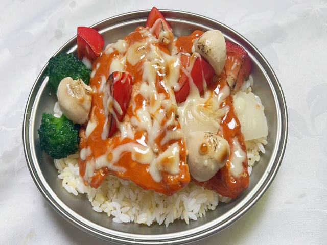 样品菜 猪排焗饭模型