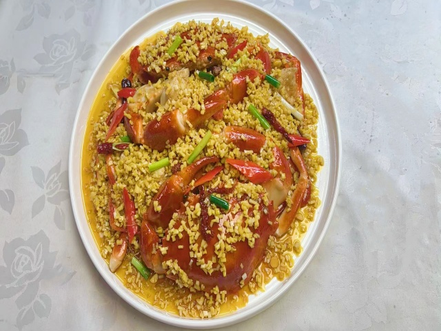 食物仿真 避风塘炒蟹模型