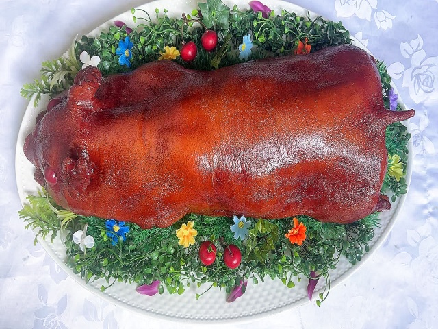 假菜 公明烤乳猪模型