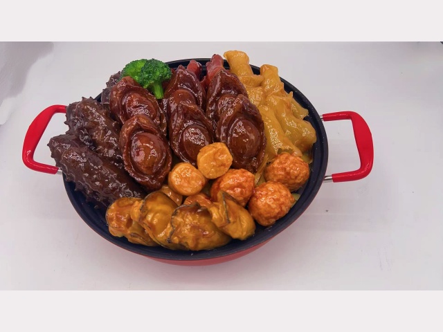 仿真海鲜大盆菜 佛跳墙食品模型