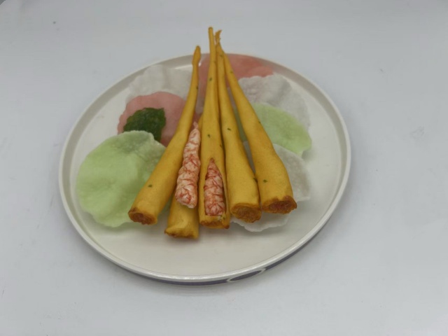 仿真小吃食品模型虾枝条模型