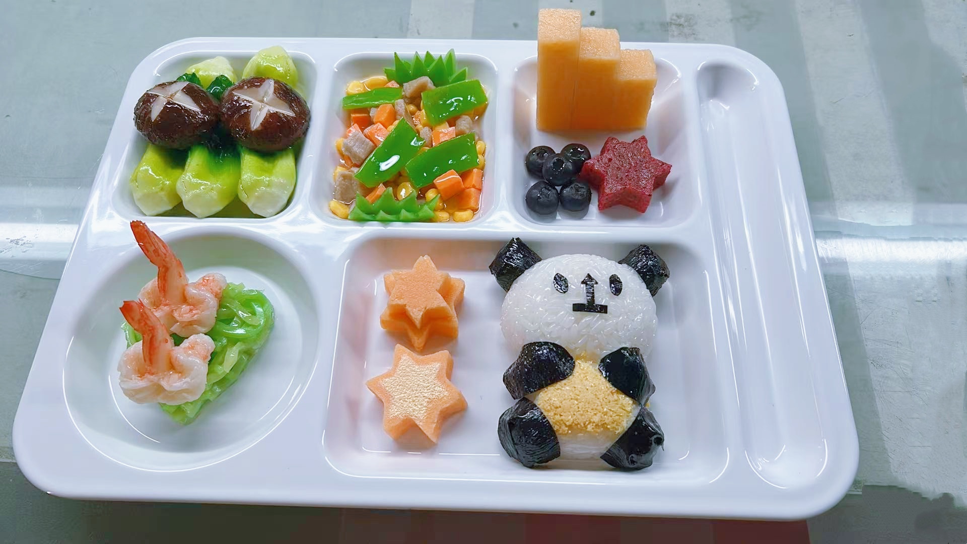 小熊杂粮饭营养套餐模型